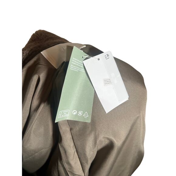 NWT H&M womens XXL faux fur long teddy coat 1108 - Picture 9 of 11